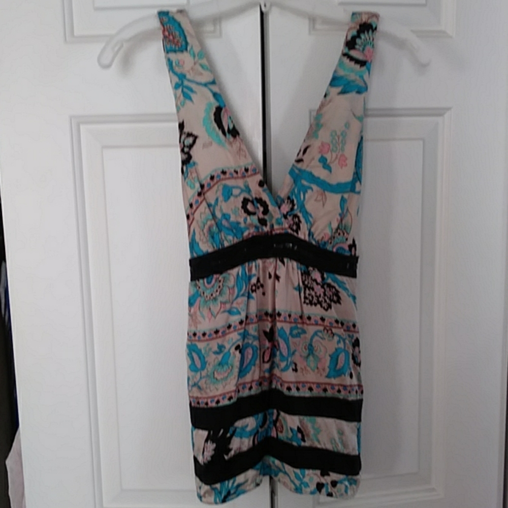 Alice & Trixie Print sleeveless tieback top